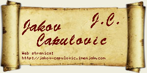 Jakov Capulović vizit kartica
